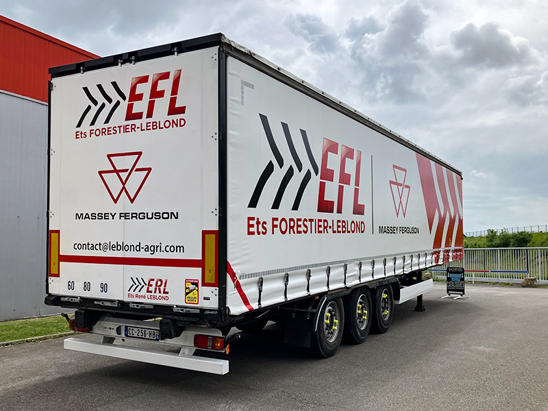 bâche remorque camion personnalisée abbeville