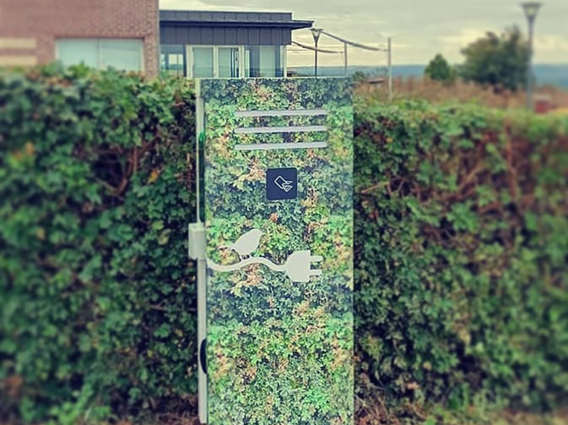 habillage borne recharge électrique